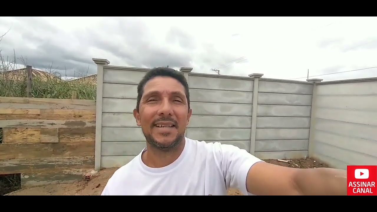 Construção de um muro pré moldado!