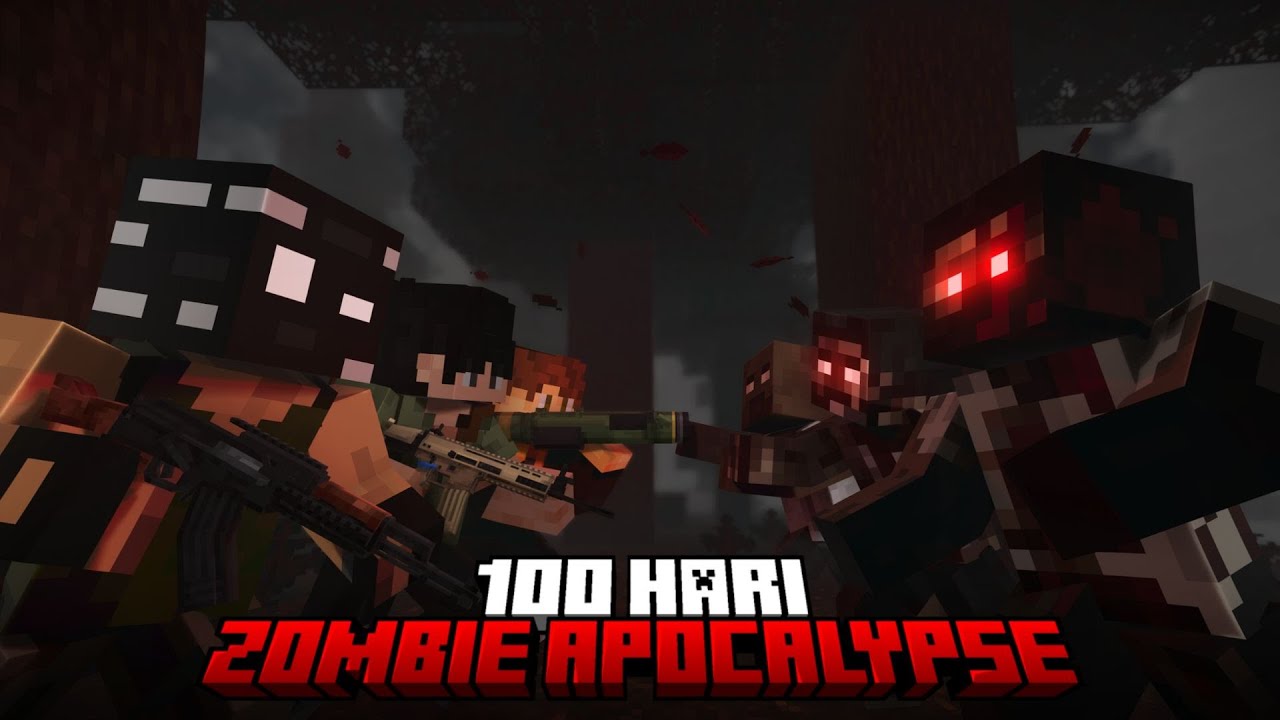 100 Hari Minecraft Zombie Apocalypse Trio