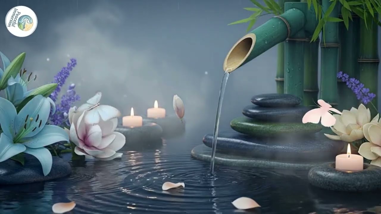 Stress Relief Nature Video 🌺 Gentle Water Sounds & Peaceful Garden Vibes