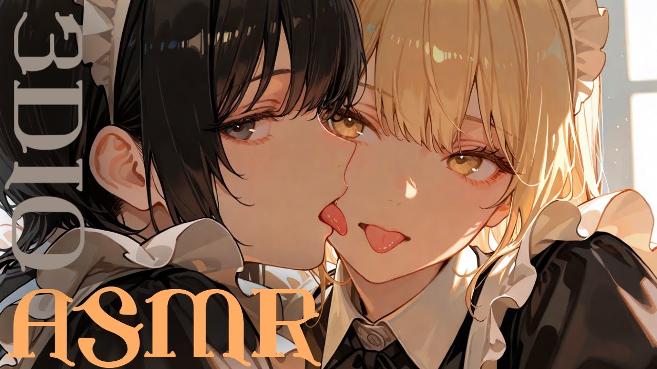 ‼️(3DIO) Maids Double Ear Licking ASMR  💤
