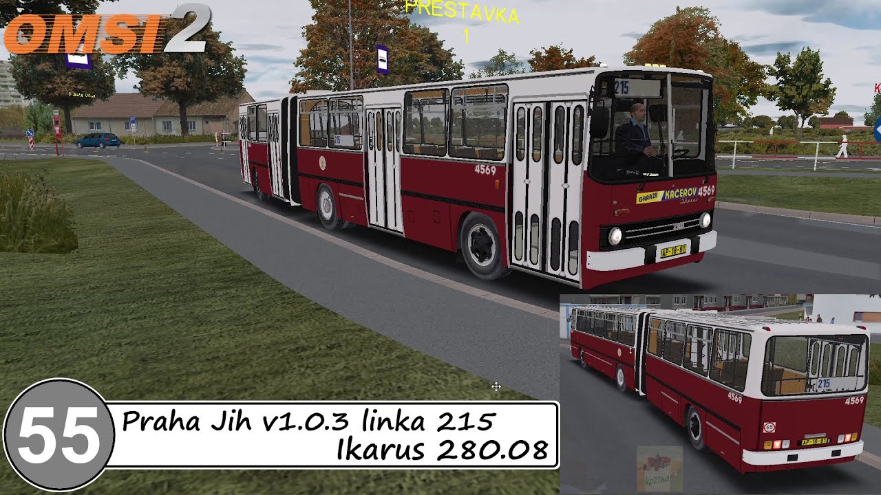 OMSI 2 #55 - Praha Jih v1.0.3 linka 215 - Ikarus 280.08