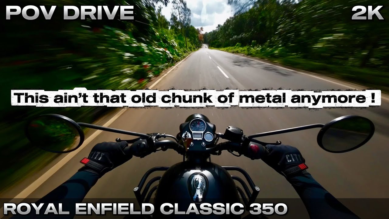 POV #7 | ROYAL ENFIELD CLASSIC 350 (2025) | 2K | DRIVE | WALK AROUND| PURE SOUND VIDEO | #dji 
