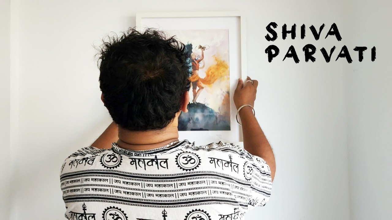 Shiva Parvati Watercolor