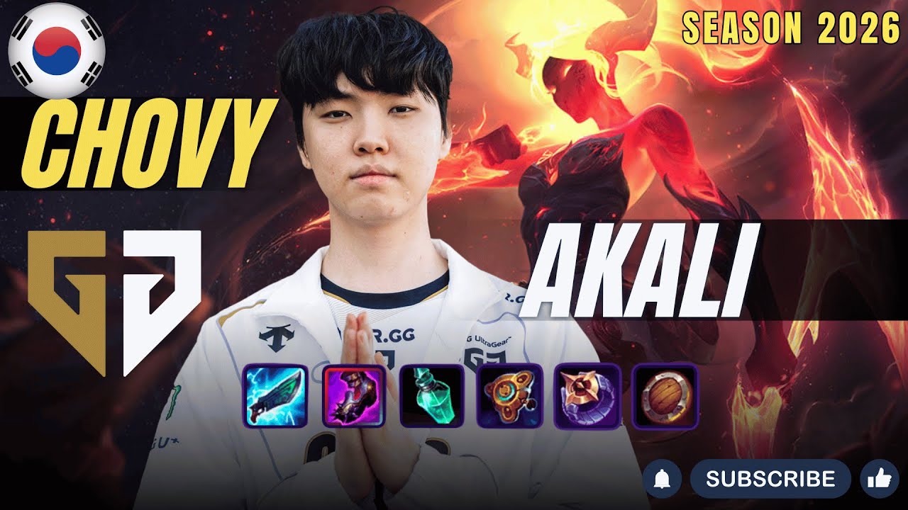 GEN Chovy AKALI vs MEL Mid - Patch 26.2 KR Ranked | lolrec