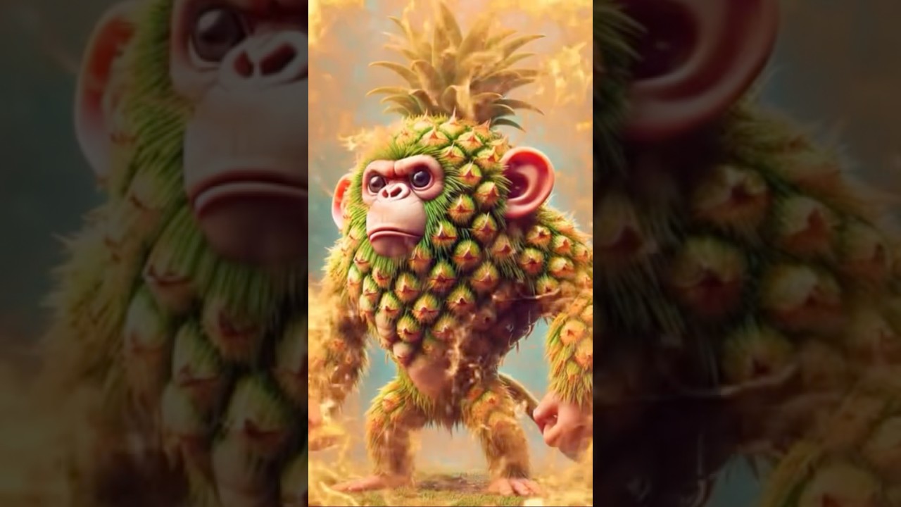 Chimpanzini bananini #funny #brainrot #monkey #banana #pineapple