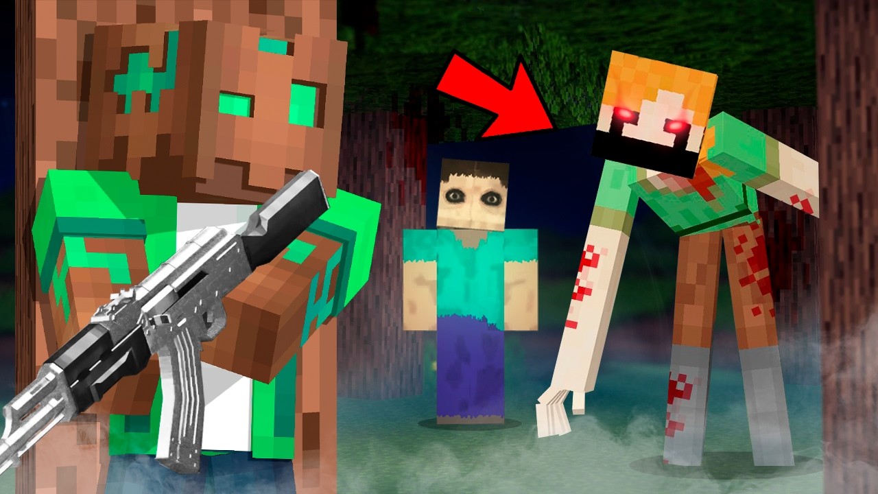 Usé ARMAS REALES contra MODS de TERROR en Minecraft!