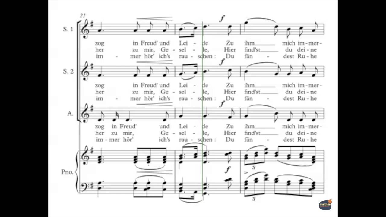 Schubert, Franz - Der Lindenbaum - Guide Voix - Altos