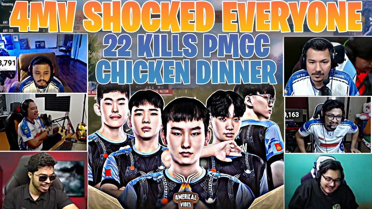 4MV SHOCKED EVERYONE 🔥 22 KILLS PMGC CHICKEN DINNER 🥵 STREAMERS REACTION 🤯 CR7 HORAA 4K GAMING NEPAL