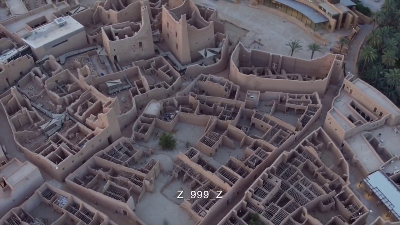 تصوير جوي 📽🚁 لـ ميدان الملك سلمان 🇸🇦 و مدينة الدرعية التاريخية و البجيري
