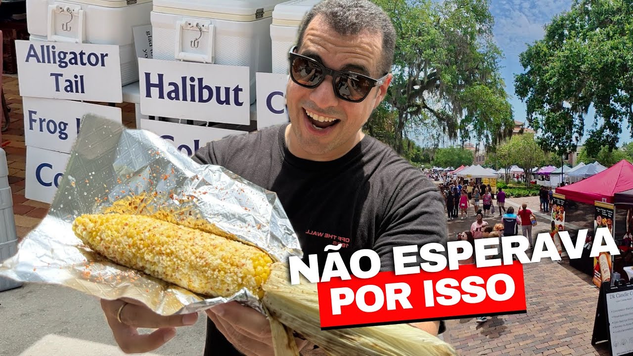 Comida Barata de Rua na Feira em Orlando 