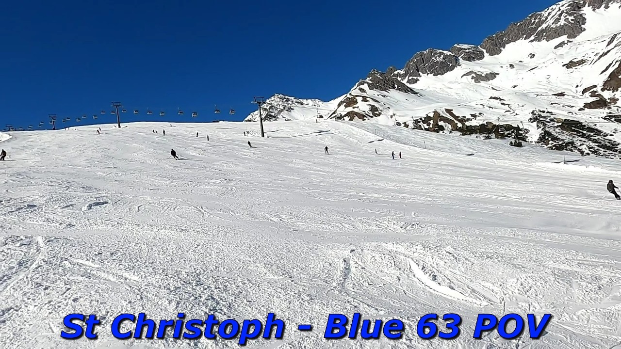 GoPro HD Skiing St Christoph Blue 63 | Sunny Arlberg Austria March 2025 POV
