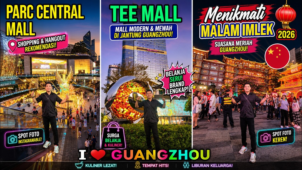 The way to TeeMall, Parc Central, passing Chinese New Year Night in Guangzhou, Day 3 part 2