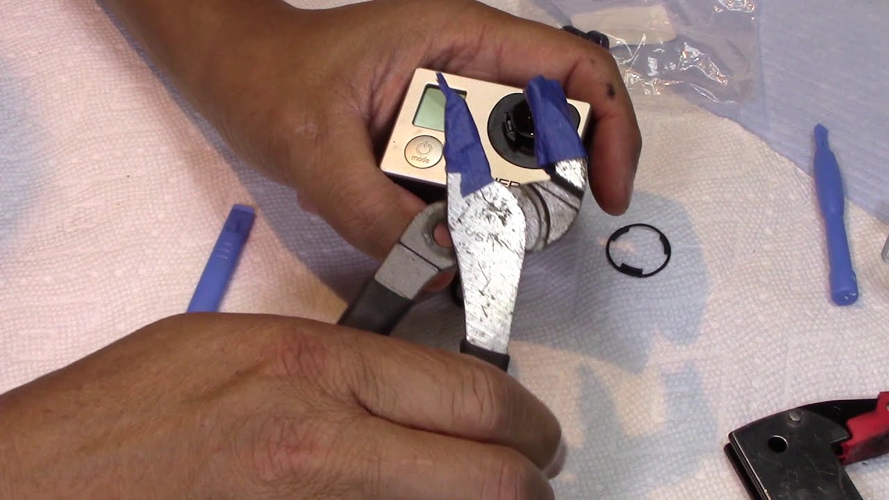 How to replace the lens on a Gopro Hero 3+ Silver.