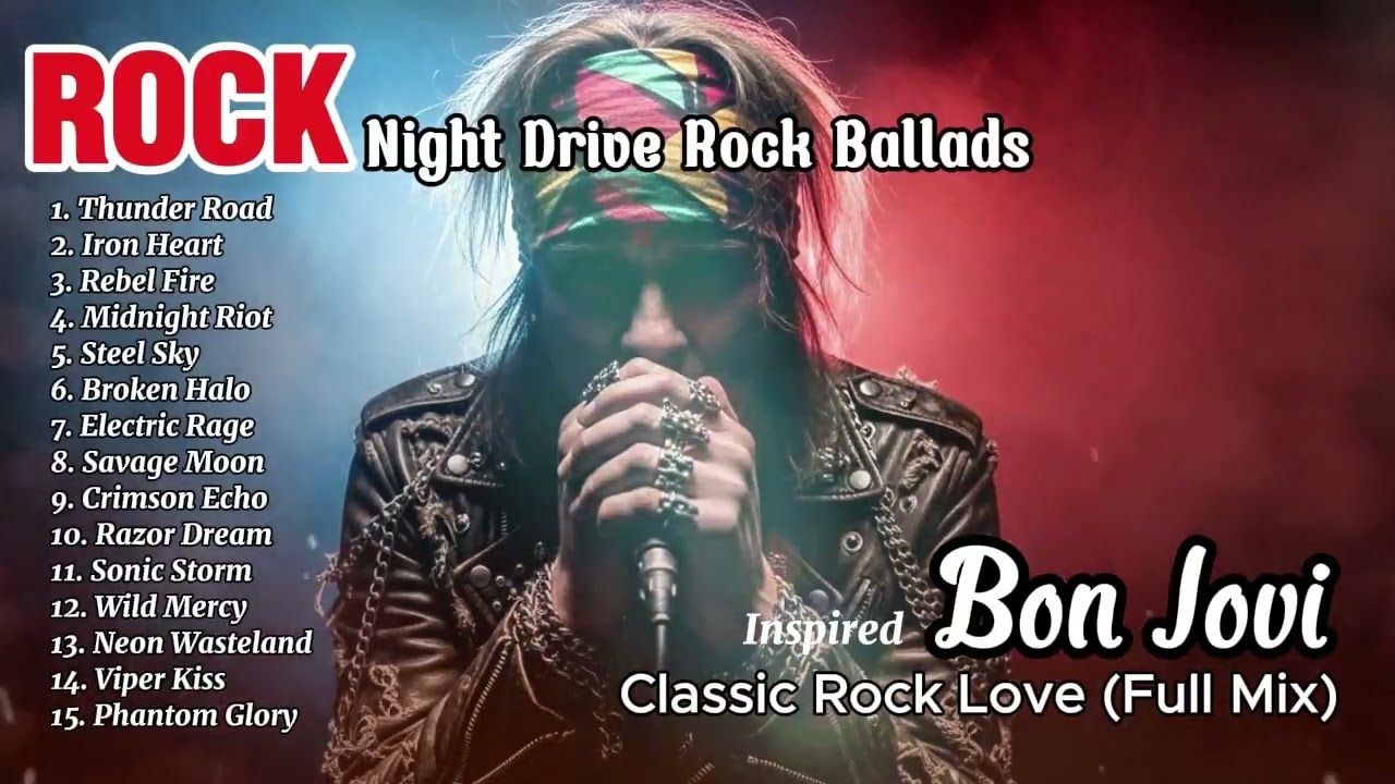 Night Drive Rock Ballads   Classic Rock Love Full Mix