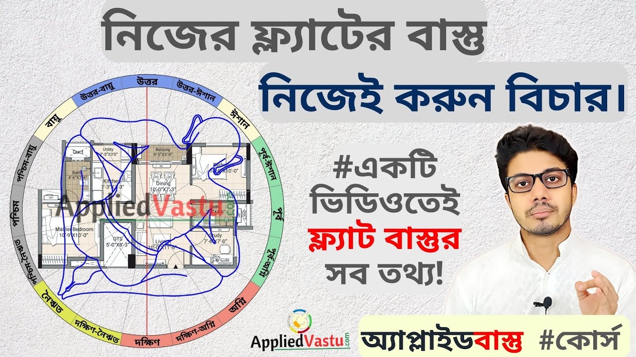 How to check vastu direction of flat in Bengali - Vastu for flats - vastu shastra for flats