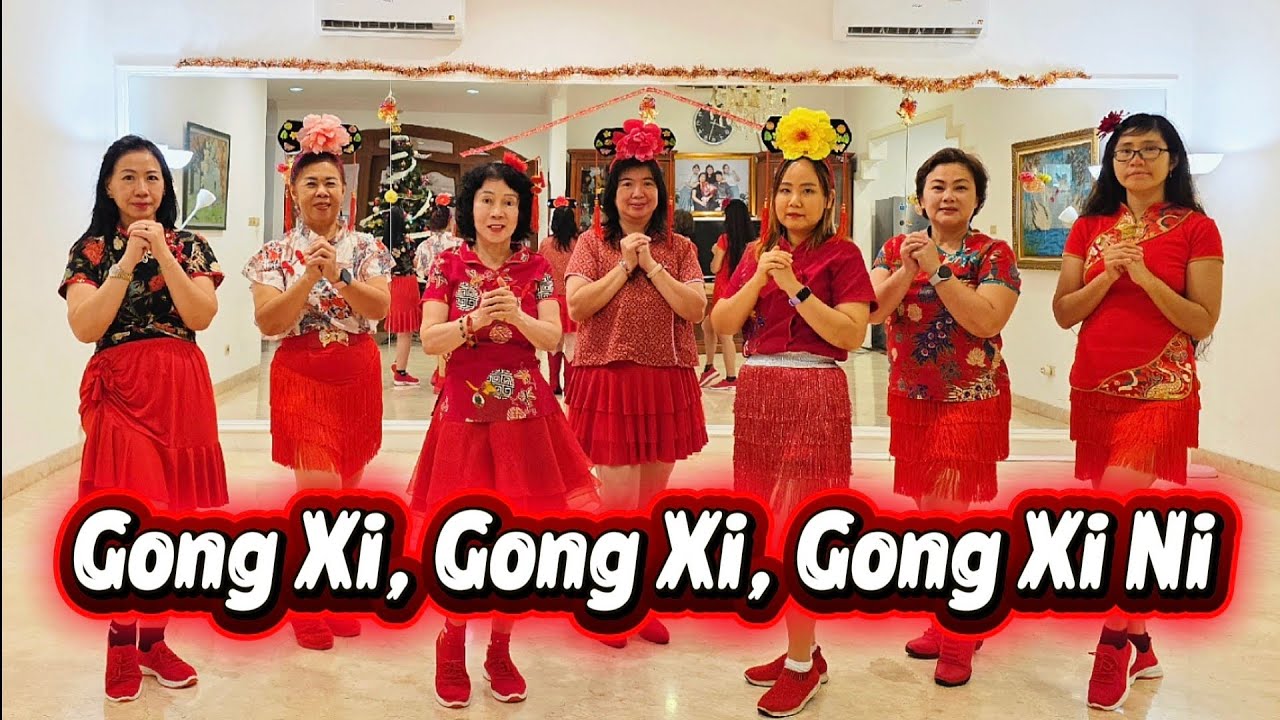 Gong Xi Gong Xi Gong Xi Ni Line Dance| Beginner| St. Luce Line Dance|