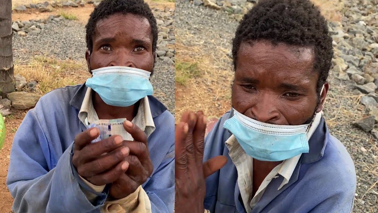 He found this poor man eating food from the dustbin and this happened