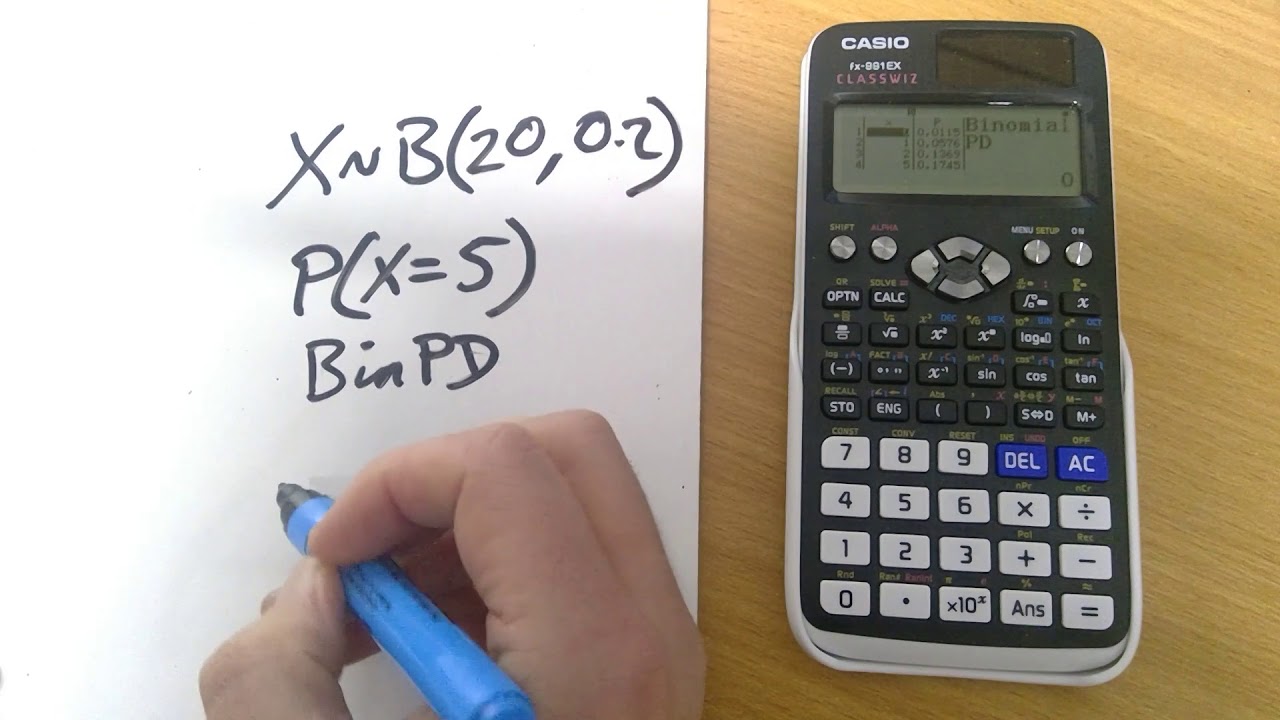 Биномиальное распределение Casio Classwiz fx-991EX