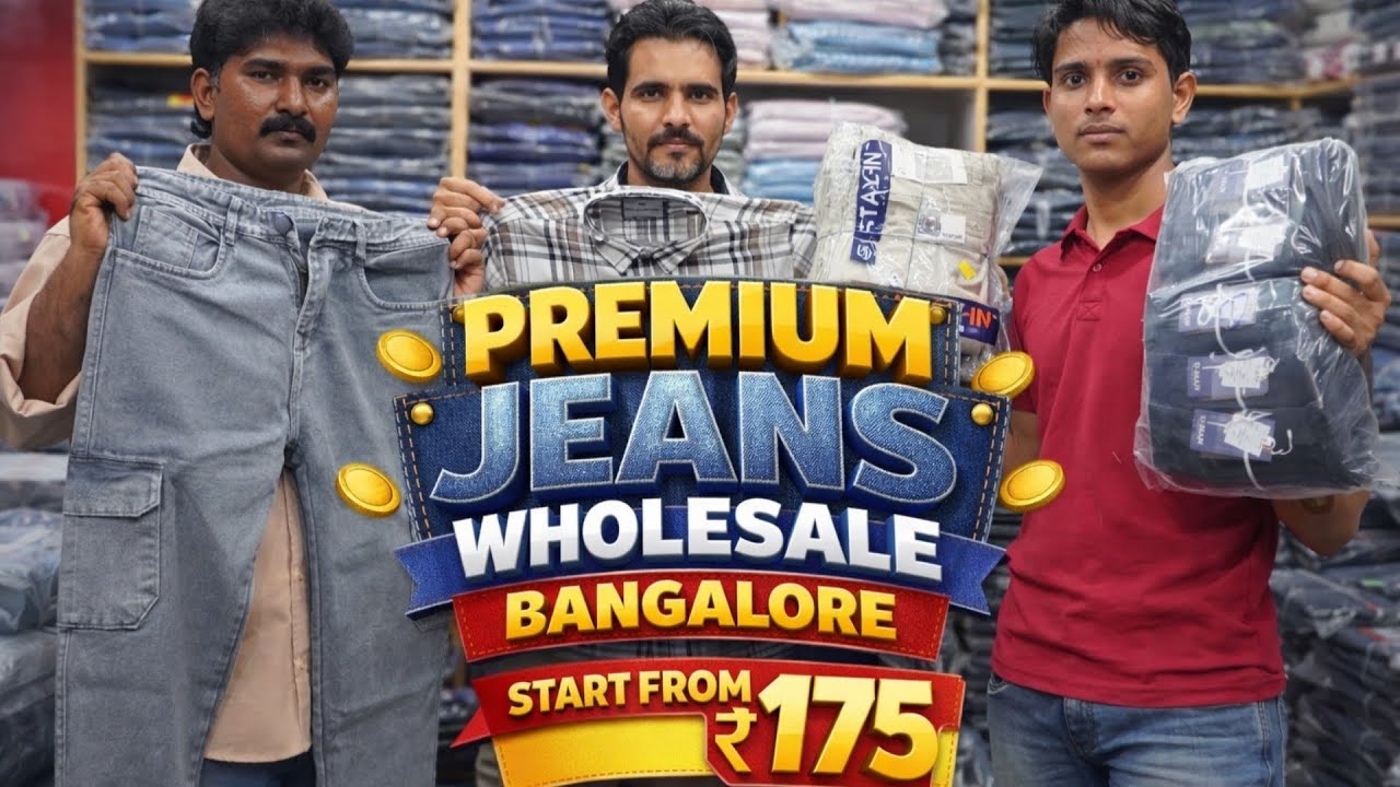 Premium Jeans ₹175/- | Shirts ₹120/-  Own Manufacturing Wholesale Bangalore 