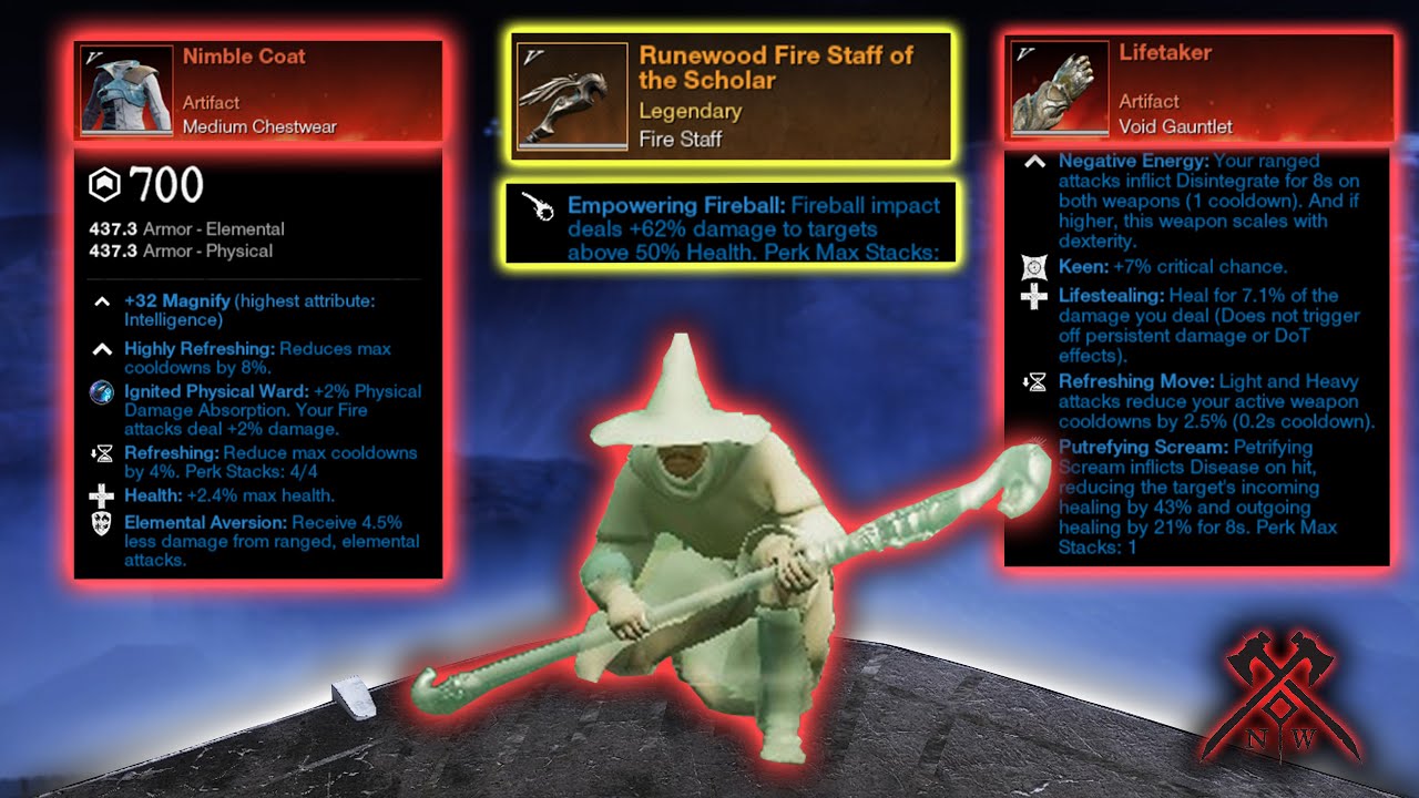 THE BEST FIRESTAFF BUILD FOR D.O.T'S - NEW WORLD PVP SEASON 3 FIRESTAFF VOID GAUNTLET BUILD