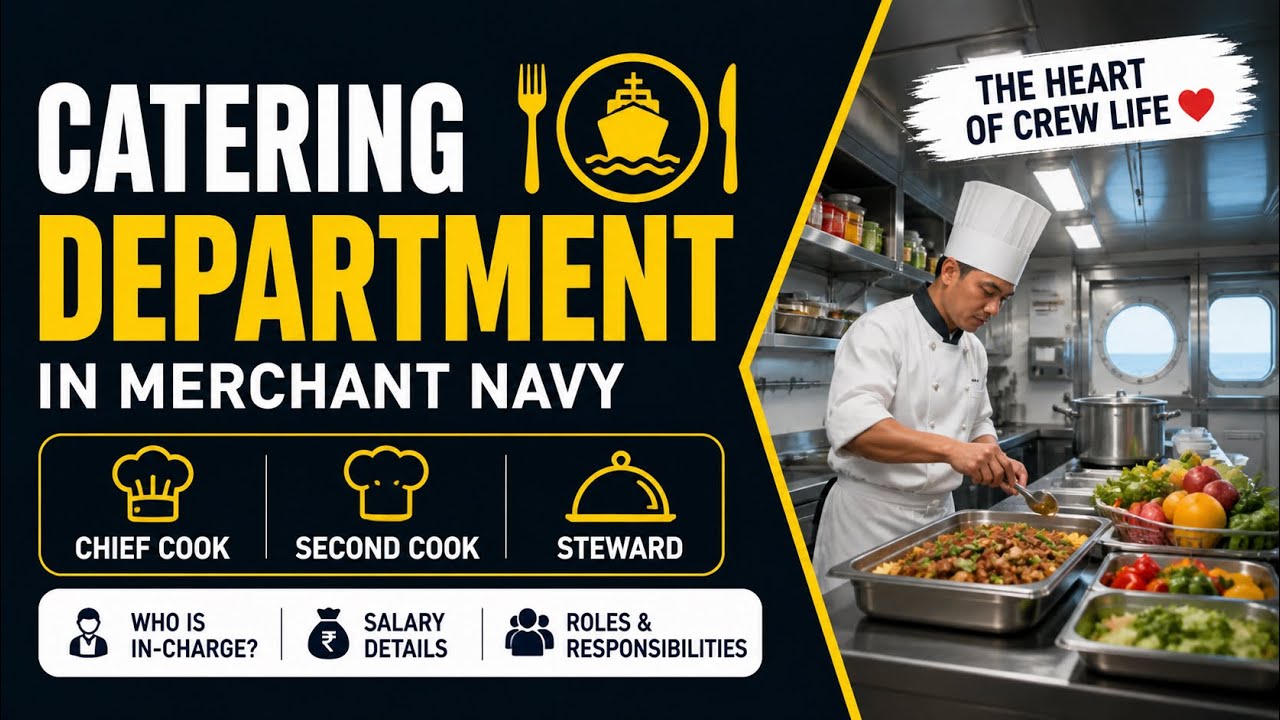 Catering Department in Merchant Navy | Roles, Salary & Life Onboard 🍽️🚢