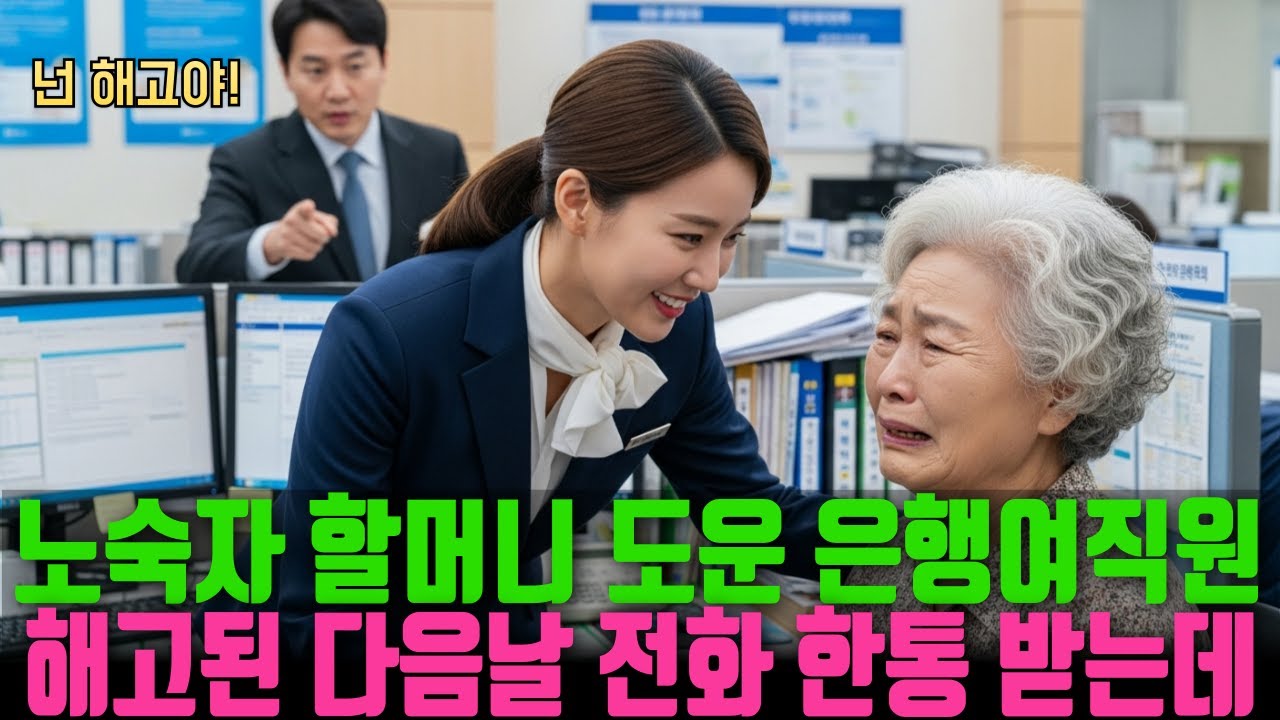 노숙자 할머니 도와준 은행 여직원 해고된 다음날 전화 한통을 받고 충격에 빠지는데