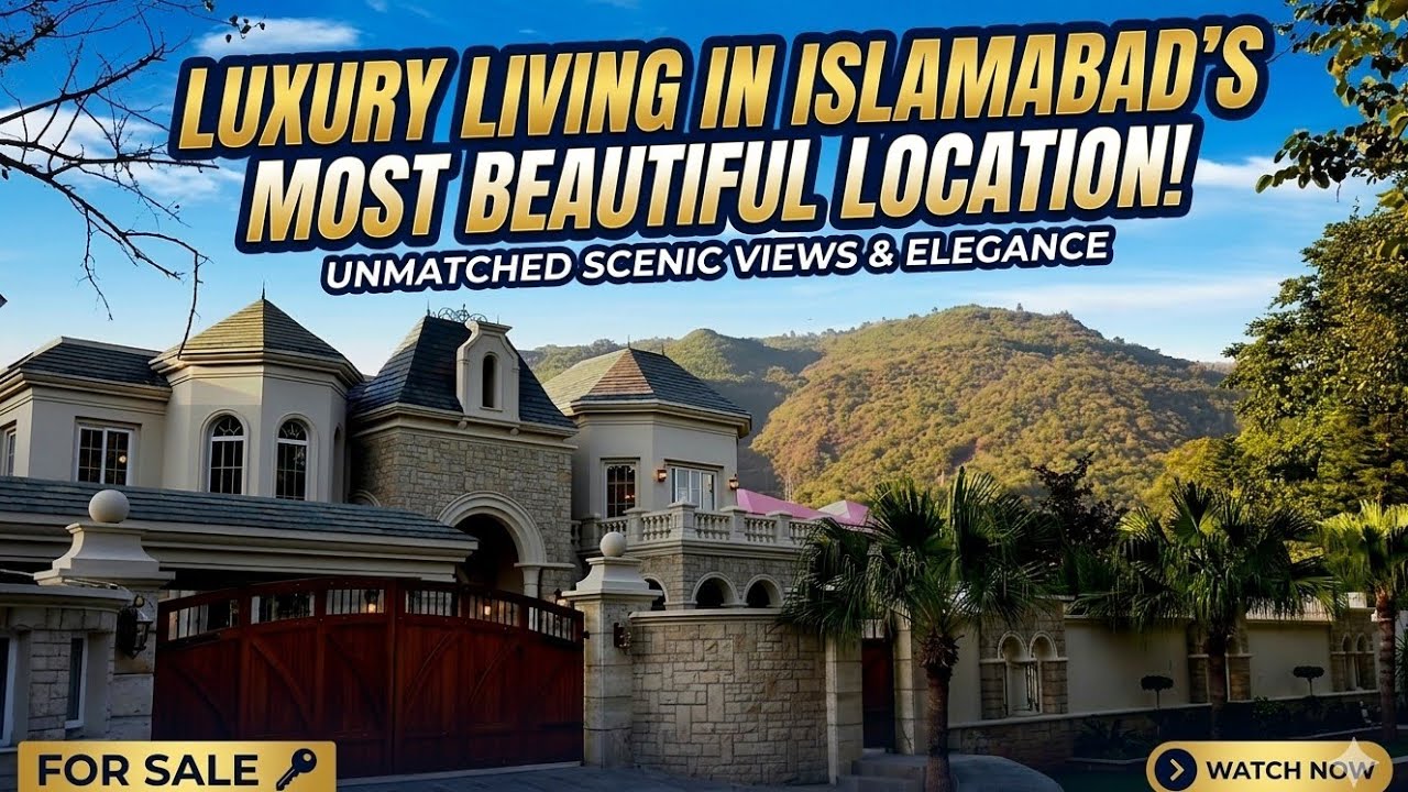 🏰 Pakistan's Most BREATHTAKING Mansion | 8-Bed Luxury Home in the Lap of Margalla Hills, Islamabad