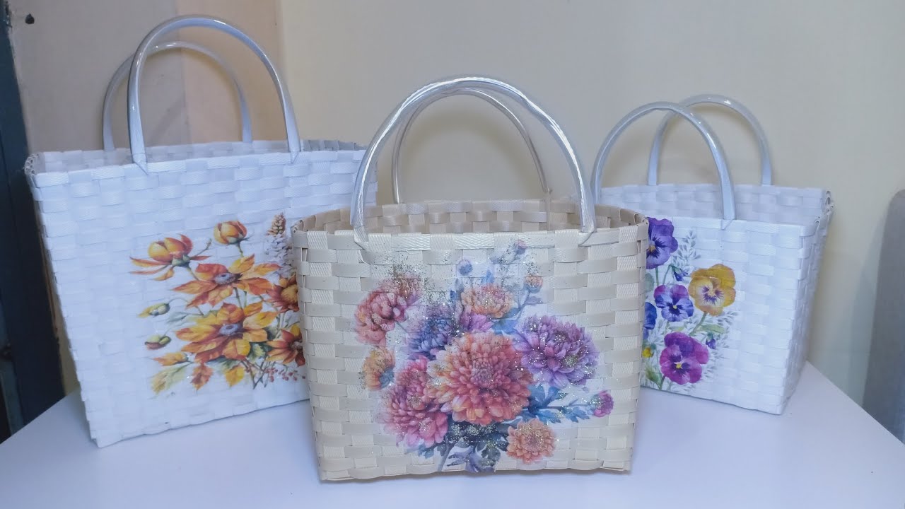 Tutorial Kreasi Tas Anyaman & Decoupage by diOpeni