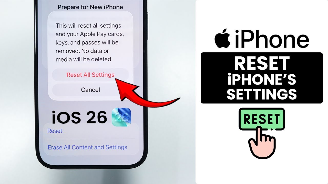 [iOS 26] How to Reset All Settings on iPhone (Factory Settings)