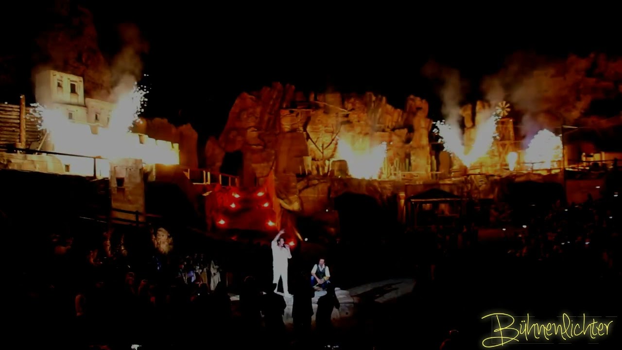 Winnetou 1 Bad Segeberg 2023 Premierenfeuerwerk und Alexander Klaws