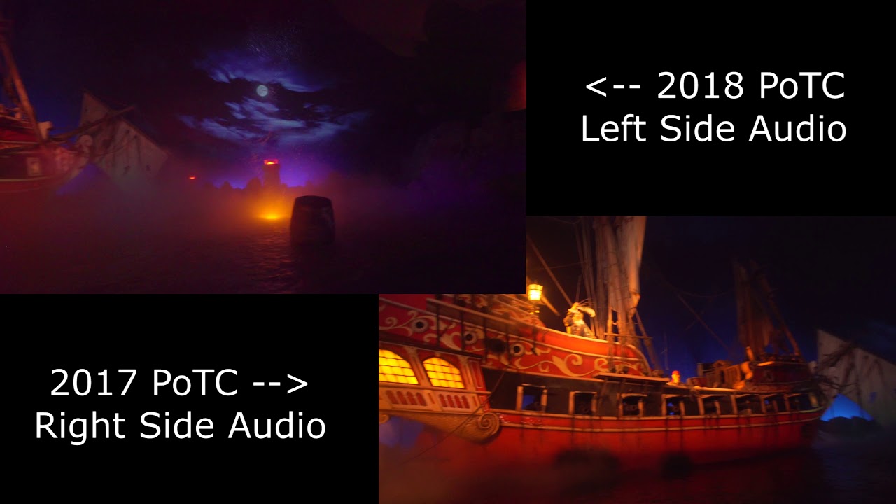 [New vs Old] Pirates of the Caribbean ride Comparison 2018 Disneyland - Auction Scene and More