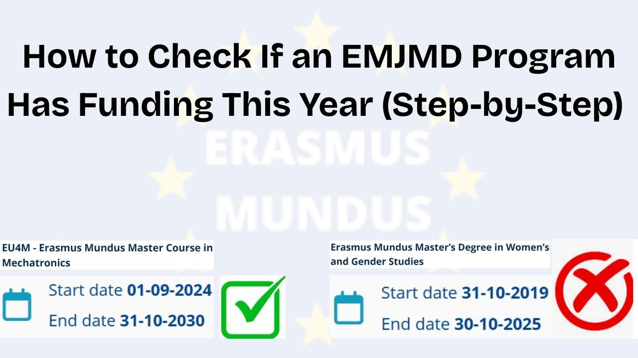 How to Tell If a program Scholarship Is Open & Funded Right Now   Erasmus Mundus