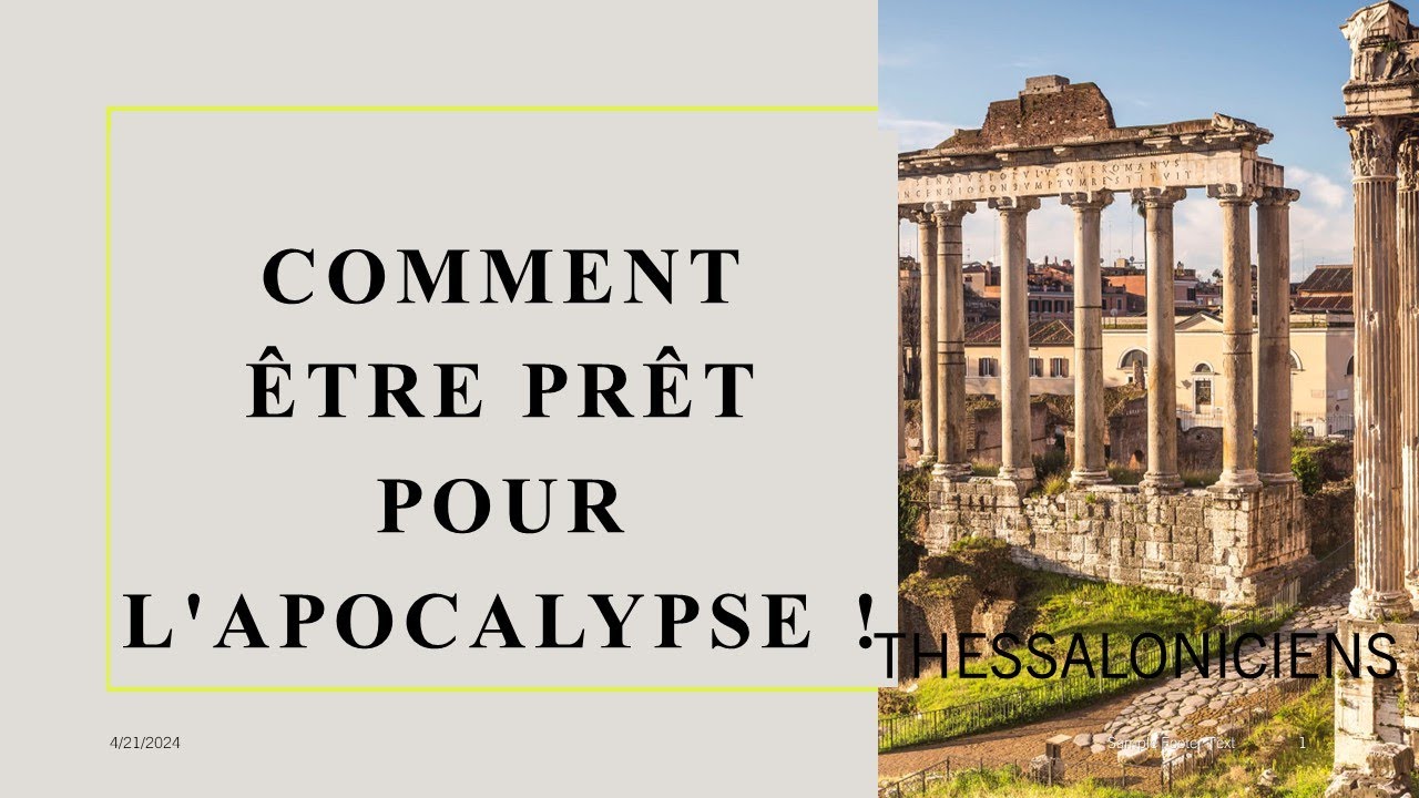 2 THESSALONICIENS: IL VOUS A APPELÉS PAR NOTRE ÉVANGILE.