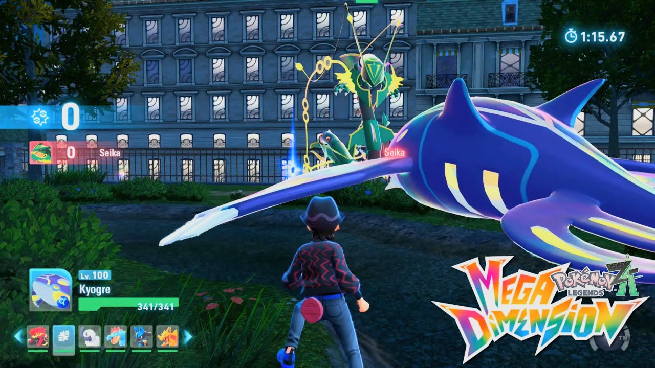 Legends Z-A Mega Dimension: Rayquaza Mega Vs Primal Groudon & Kyogre - Battle Hoenn Legendary