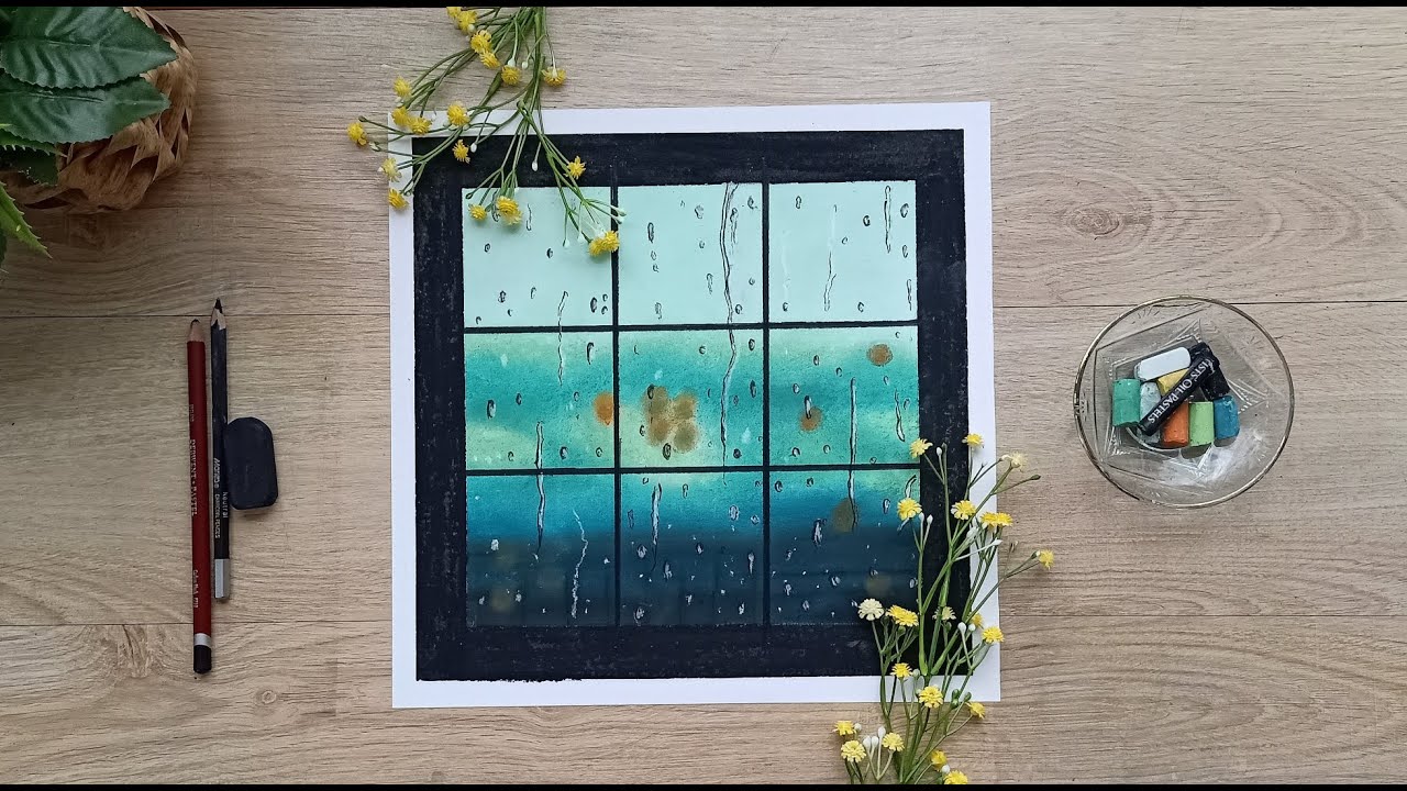 Rainy Days with Soft pastel #22 / Soft Pastel for Beginner/ Step by Step