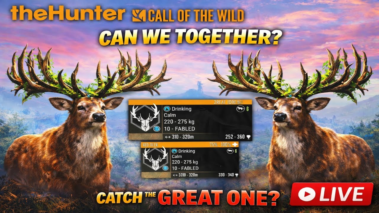 🔴 The GREAT ONE Red Deer Grind | theHunter: Call of the Wild