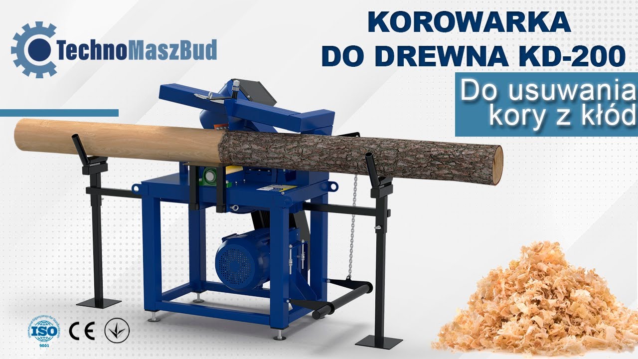 Korowarka do drewna KD-200 do usuwania kory z kłód