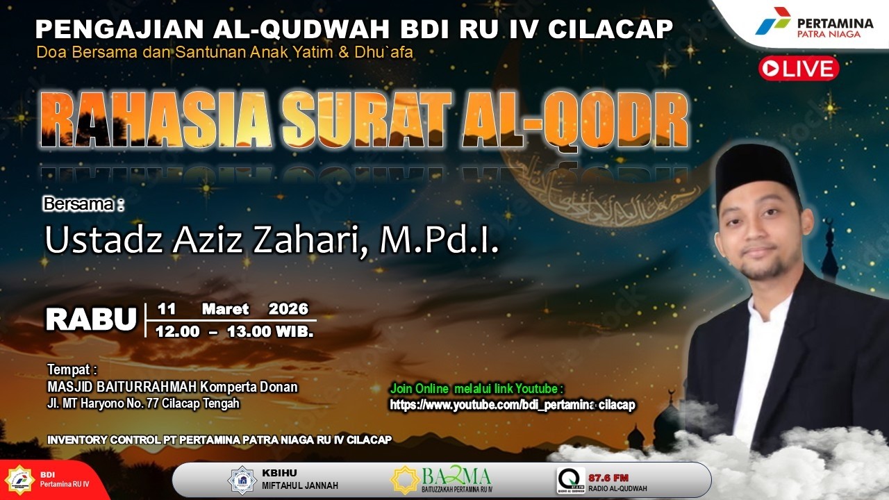 Pengajian Al-Qudwah BDI RU IV Cilacap, Rahasia Surat Al-Qodr.
