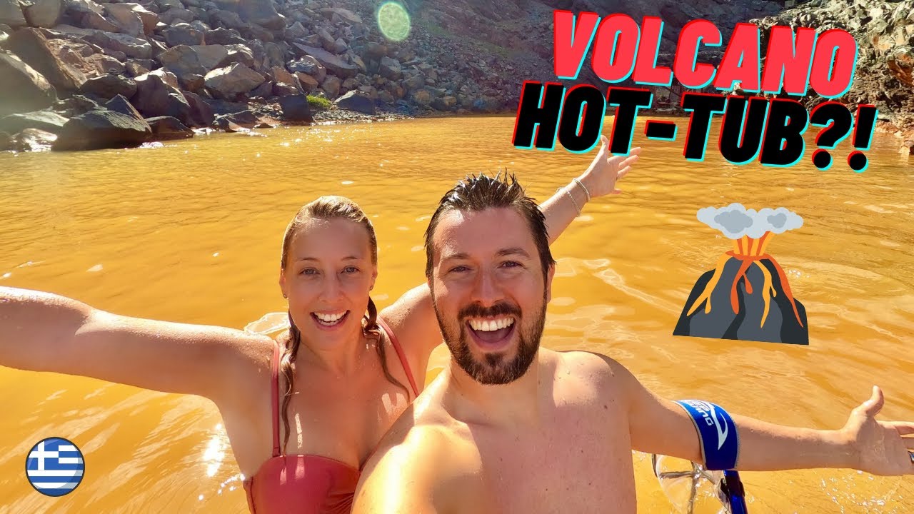 SANTORINI CALDERA a LIVE VOLCANO in GREEK PARADISE! BOAT TOUR!