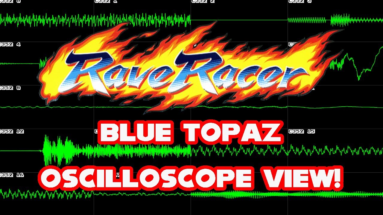 Rave Racer (ARCADE) - Blue Topaz - In Oscilloscope View!