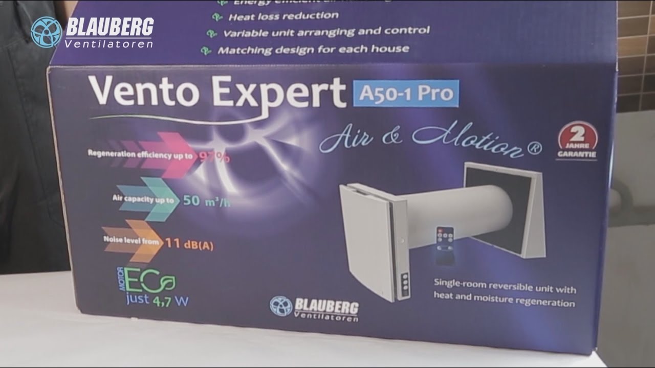Vento Expert A50-1 Pro: Lüftungsanlage mit Energiezurückgewinnung, Besonderheiten der UP-Montage