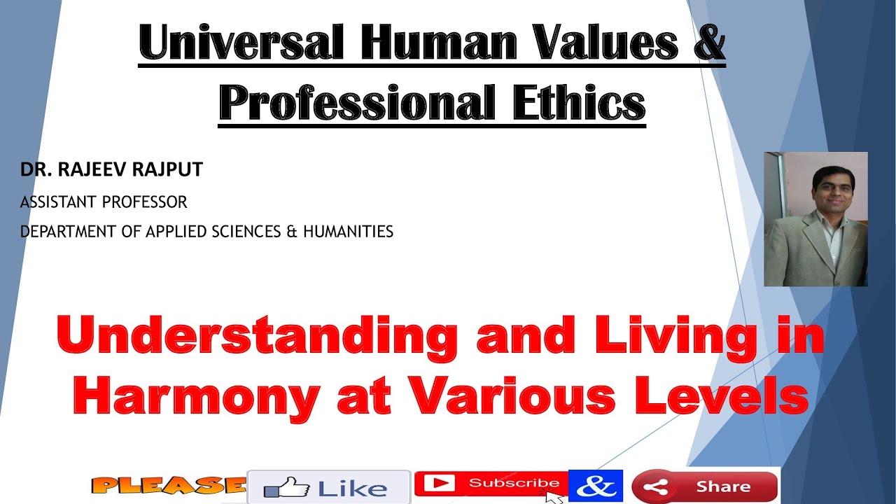 Understanding and Living in Harmony at Various Levels | UHVPE | KVE301 | KVE401 | AKTU