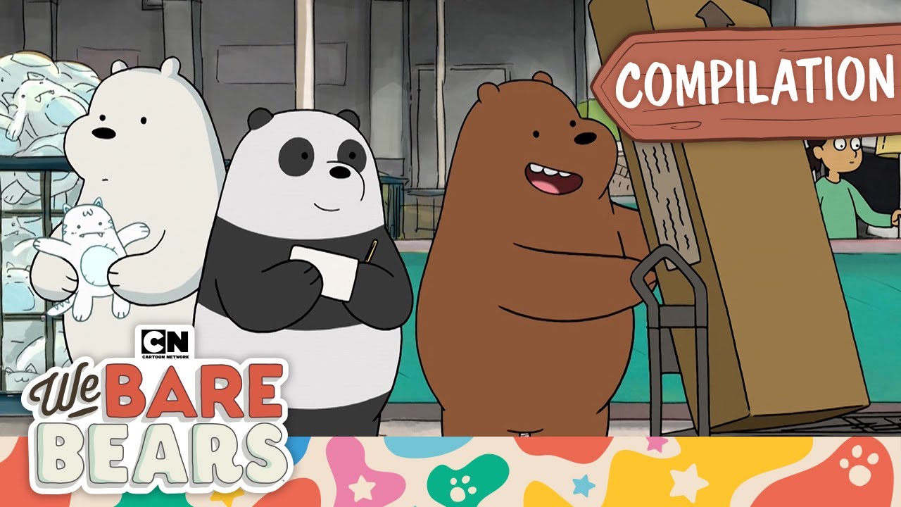 Bears Go Shopping 🛒🐻🛍️ Funniest We Bare Bears Marathon | Cartoon Network