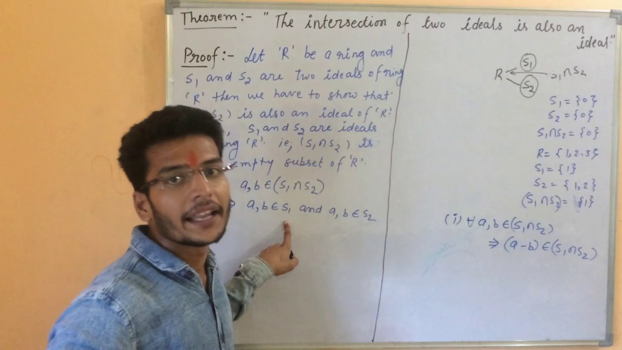 THEOREM : THE INTERSECTION OF TWO IDEALS IS ALSO AN IDEAL.