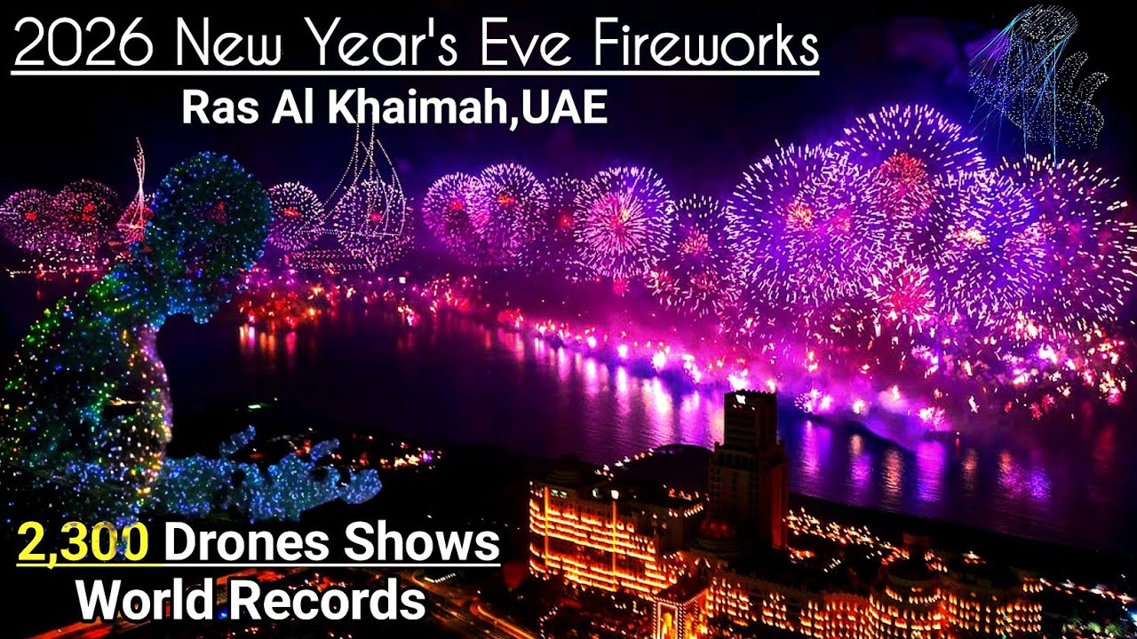 WORLD RECORD New Year 2026 Fireworks & Drone Show || Ras Al Khaimah 🇦🇪