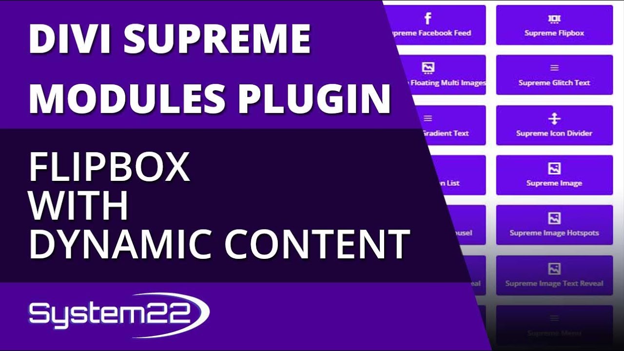 Divi Supreme Modules Flipbox With Dynamic Content 👍