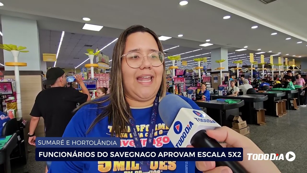 EM SUMAR&Eacute; E HORTOL&Acirc;NDIA: FUNCION&Aacute;RIOS DO SAVEGNAGO APROVAM ESCALA 5X2