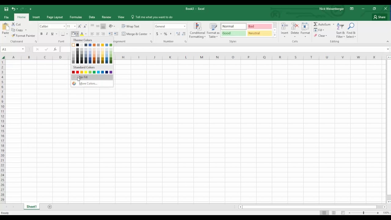 How to Hide Gridlines in Excel