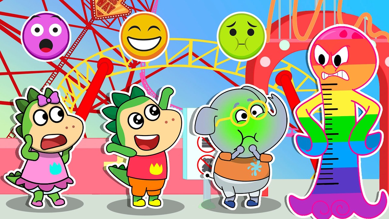 😱 Oh! Muddles is Sick on the Ride! 🎢 and other Amusement Park Stories for Kids by Fire Spike