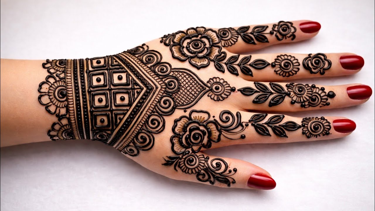Back hand mehandi #mehndi #henna #mehndidesign #latestmehndi 